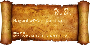 Wagenhoffer Dorina névjegykártya