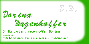 dorina wagenhoffer business card